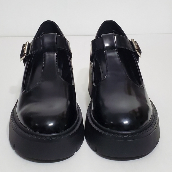 New Madden Girl Thrivee Mary Jane loafers block heel platform patent goth y2k - Picture 11 of 15